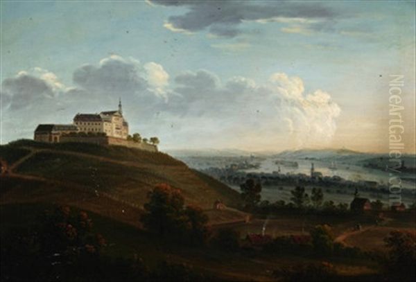 Ansicht Von Schlos Johannisberg Oil Painting by Jakob Diezler