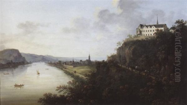 Das Alte Kloster Auf Dem Apollinarisberg Bei Remagen Oil Painting by Jakob Diezler