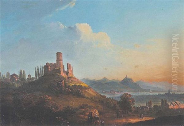 Die Godesburg Oil Painting by Jakob Diezler