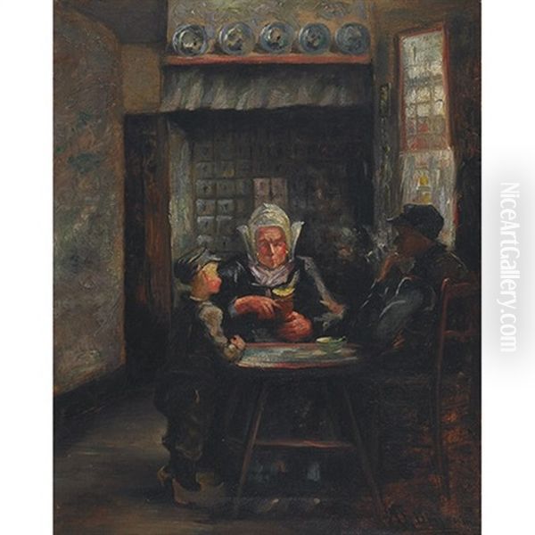 The Peasant's Repast Oil Painting by Mary Ella Dignam