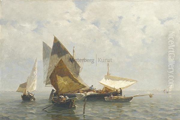 Vor Der Venezianischen Kuste Oil Painting by Ludwig Dill