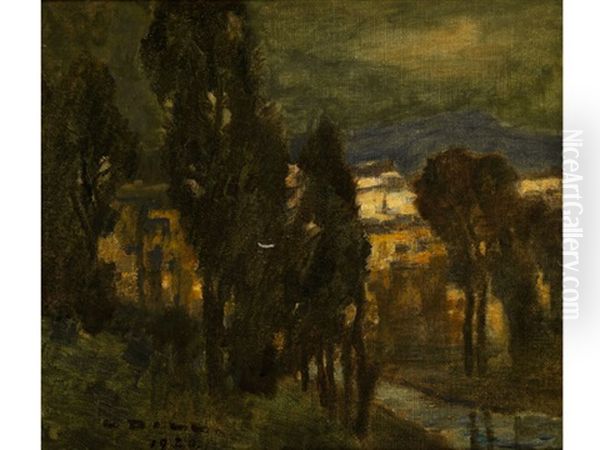 Abend Bei Vicenza Oil Painting by Ludwig Dill