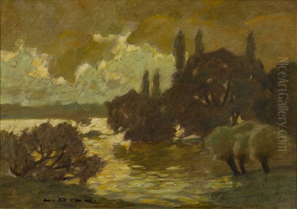 Heraufziehendes Gewitter Oil Painting by Ludwig Dill