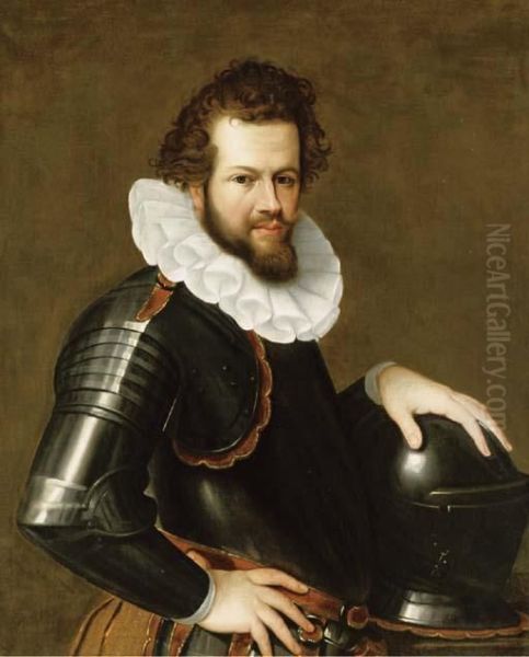 Ranuccio Farnese, Half-length, In Armor Oil Painting by Cesare Aretusi