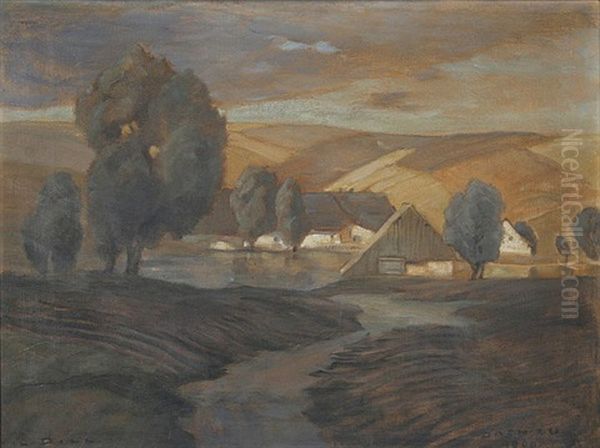 Nach Dem Gewitter Oil Painting by Ludwig Dill