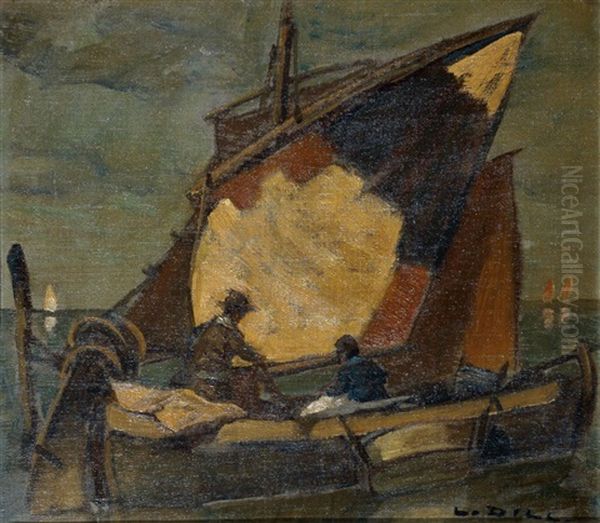 Fischerboot In Der Venezianischen Lagune Oil Painting by Ludwig Dill