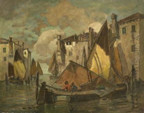 Fischerboote In Chioggia by Ludwig Dill