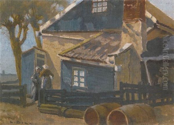 Hollandisches Haus Oil Painting by Ludwig Dill