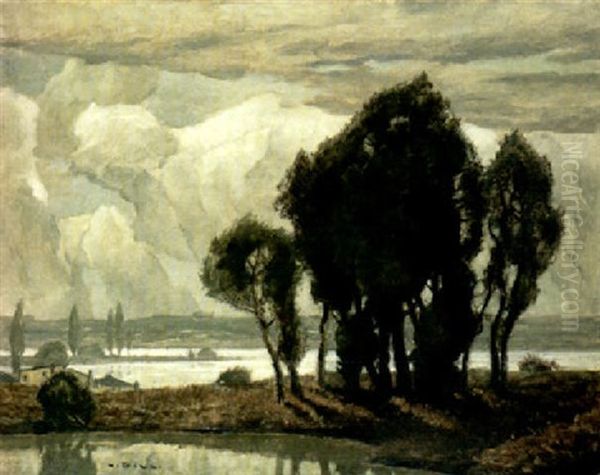 Abend Am See by Ludwig Dill