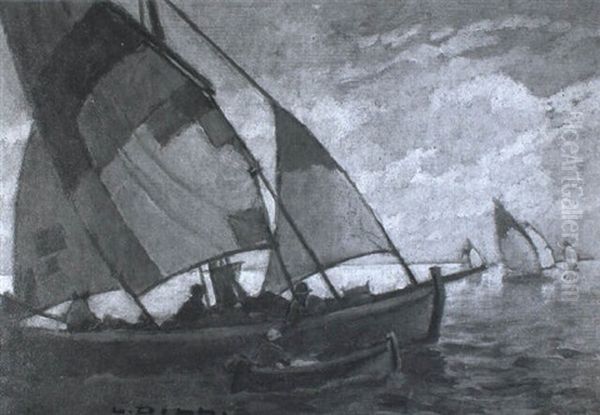 Fischerboot Auf Der Adria Oil Painting by Ludwig Dill