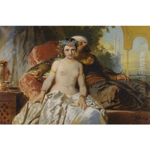 La Favorite Oil Painting by Adolf Alexander Dillens