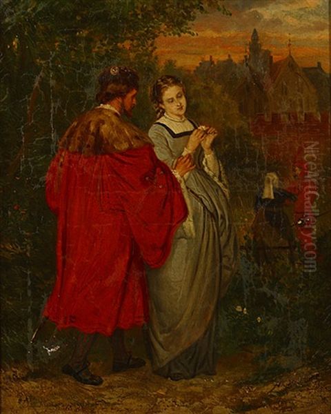 Hofmakerij Oil Painting by Albert (Albrecht) Dillens