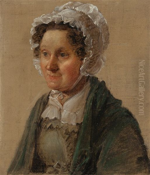 Bildnis Einer Frau Mit Weiser Haube Oil Painting by Georg Maximilian Johann Von Dillis