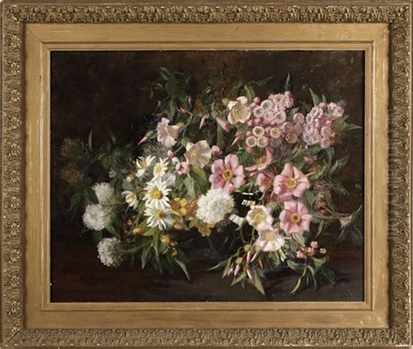 Floral Still Life Oil Painting by Julia Mcentee Dillon