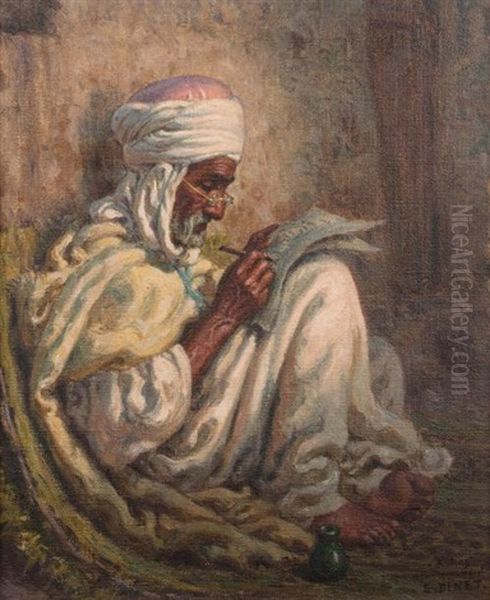 Le Vieil Ecrivain Traditionaliste Du Desert Oil Painting by Alphonse Etienne Dinet