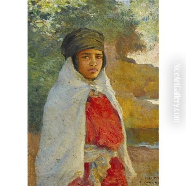 Portrat Einer Jungen Orientalin Oil Painting by Alphonse Etienne Dinet