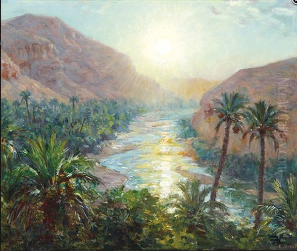 Paysage Du Sud Algerien Oil Painting by Alphonse Etienne Dinet