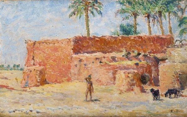 Jeune Garcon A L'oasis Oil Painting by Alphonse Etienne Dinet