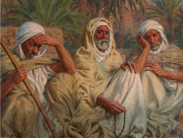 Les Trois Sages Oil Painting by Alphonse Etienne Dinet