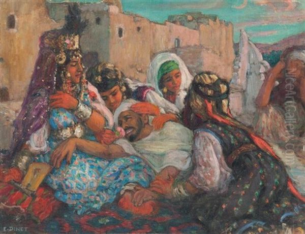 Chahid El Houch (martyr D'amour) Oil Painting by Alphonse Etienne Dinet