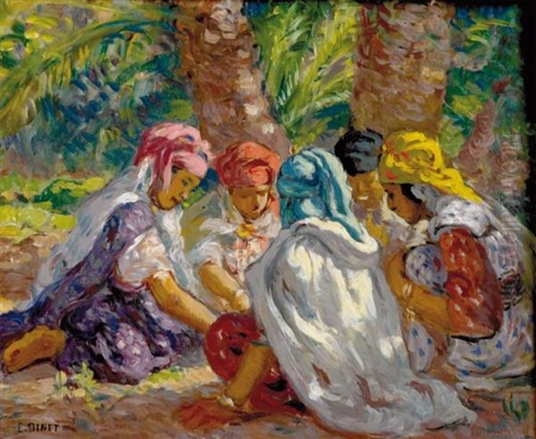 Jeu D'enfants Oil Painting by Alphonse Etienne Dinet