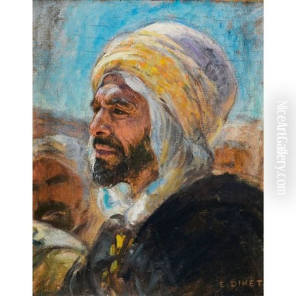 Portrait De Saad Bouchared (?) Oil Painting by Alphonse Etienne Dinet