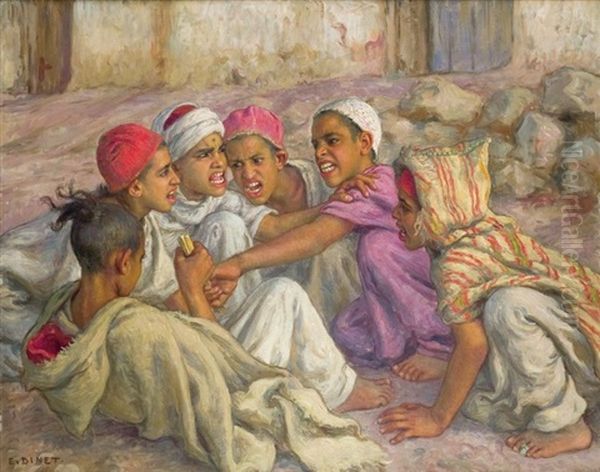 Jeux D'enfants Oil Painting by Alphonse Etienne Dinet