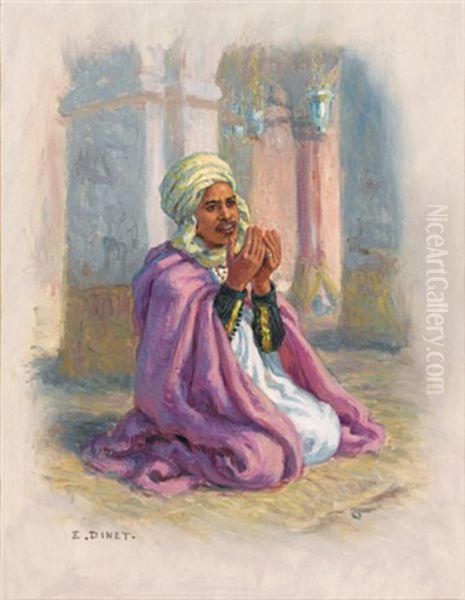 L'invocation Ou Ed Doua Oil Painting by Alphonse Etienne Dinet