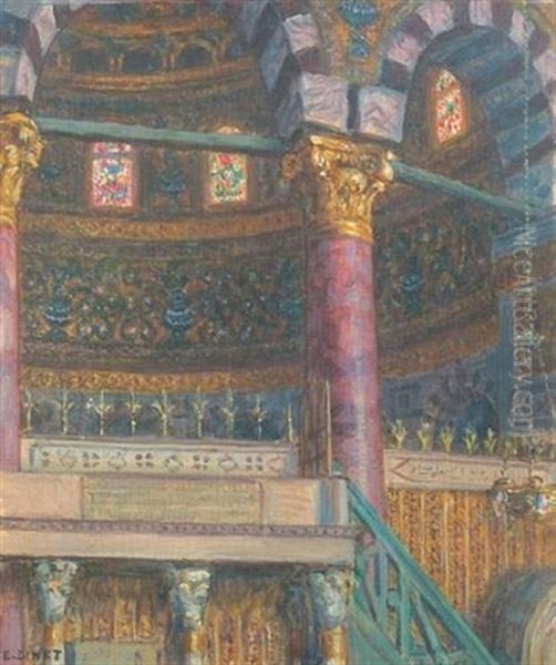 Interieur De Mosquee Oil Painting by Alphonse Etienne Dinet