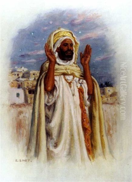 El Tekbir - La Glorification Oil Painting by Alphonse Etienne Dinet