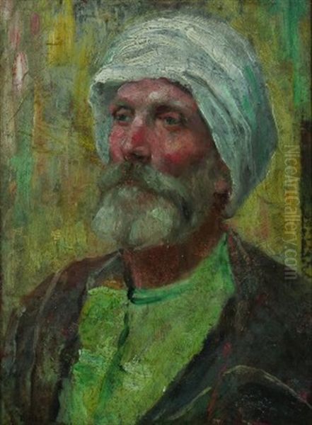 Portrait Of A Moroccan Man Oil Painting by Alphonse Etienne Dinet