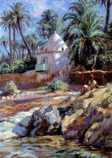 Bou Saada Oil Painting by Alphonse Etienne Dinet