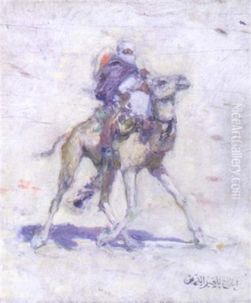 Cavalier A Mehari Oil Painting by Alphonse Etienne Dinet