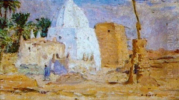 Un Village En Algerie Oil Painting by Alphonse Etienne Dinet