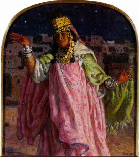 Danseuse Ouled-nail Oil Painting by Alphonse Etienne Dinet