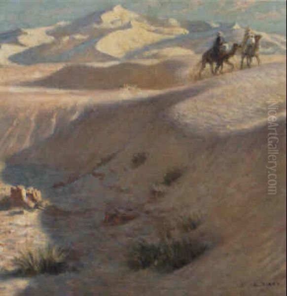 Chameliers Dans Les Dunes Oil Painting by Alphonse Etienne Dinet