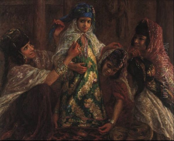 Costume De Fete Oil Painting by Alphonse Etienne Dinet