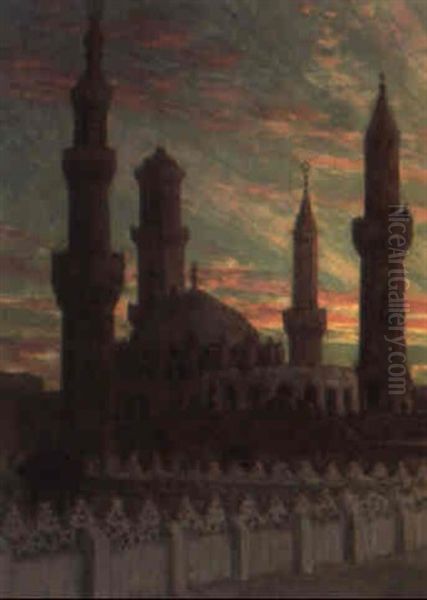 Les Minarets D'el-azhar Au Caire by Alphonse Etienne Dinet