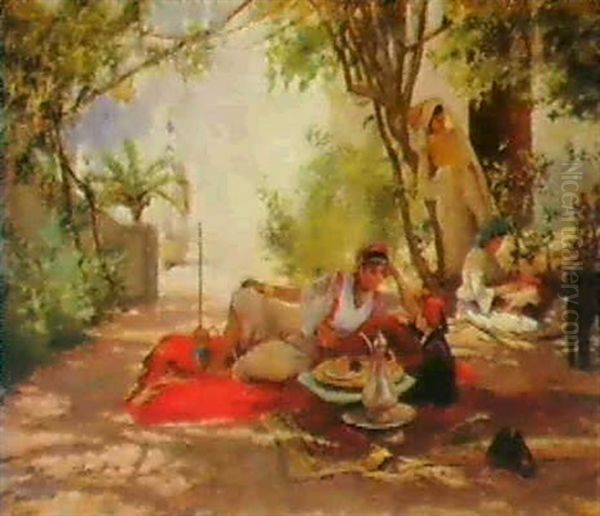 La Douceur D'un Apre-midi Oil Painting by Alphonse Etienne Dinet