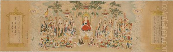 Attributed To Ding Guanpeng (?-1790) Painting Oil Painting by  Ding Guanpeng