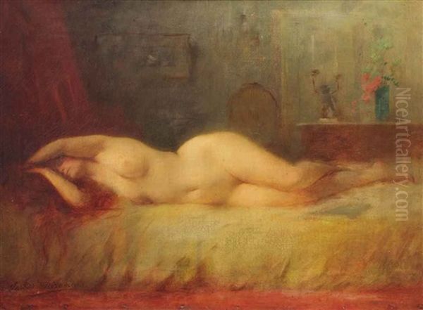 A Reclining Nude Oil Painting by Serkis Diranian