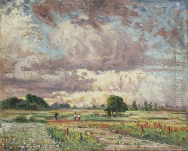 Scene De Campagne Oil Painting by Karl Edvard Diriks