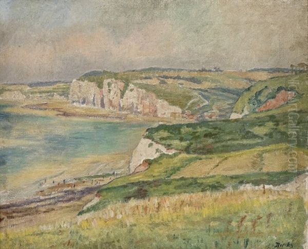 White Cliffs By The Channel Oil Painting by Karl Edvard Diriks