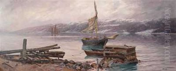 Fra Drobaksundet Oil Painting by Karl Edvard Diriks