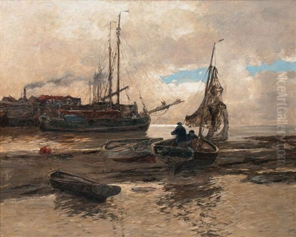 By The Coast Of The North Sea Oil Painting by Andreas Dirks