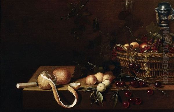 Nature Morte Aux Cerises, Aux Groseilles Et Au Citron by Jan Dirven