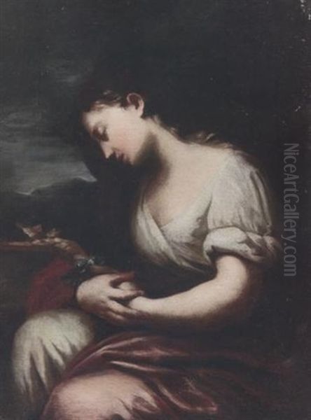 Maddalena Penitente Oil Painting by Giovanni Battista (lo Zoppo di Lugano) Discepoli