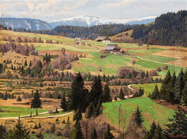 Vorfruhling Im Schwarzwald Oil Painting by Hermann Dischler