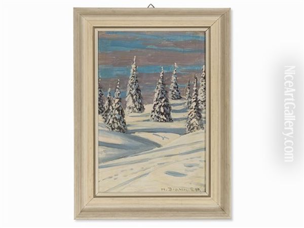 Winter Am Feldberg Oil Painting by Hermann Dischler