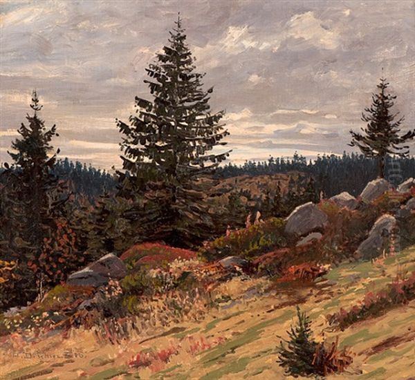 Herbst Am Feldberg (schwarzwald) Oil Painting by Hermann Dischler